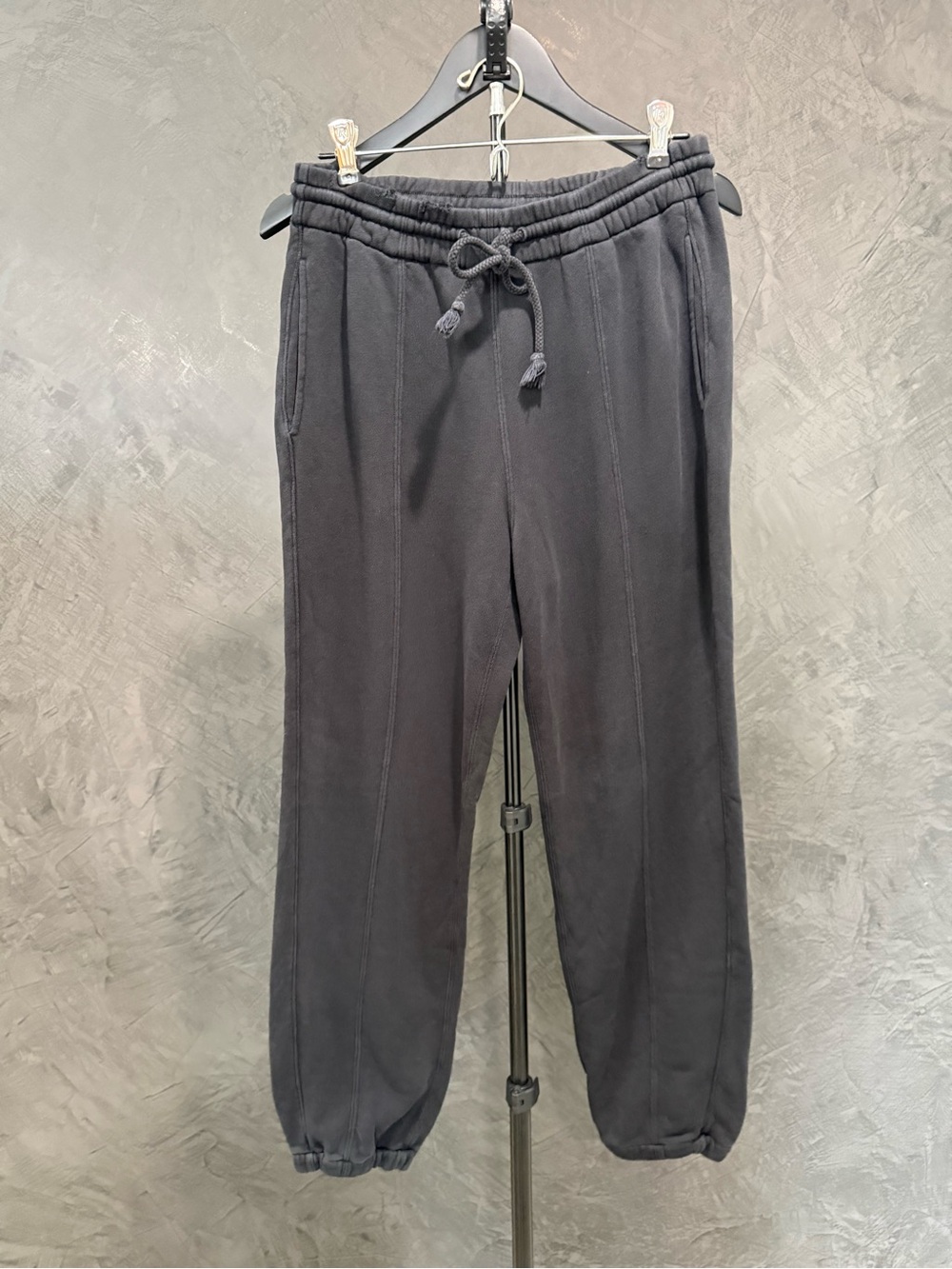 Helmut Lang Distressed Black Drawstring Sweatpant Joggers